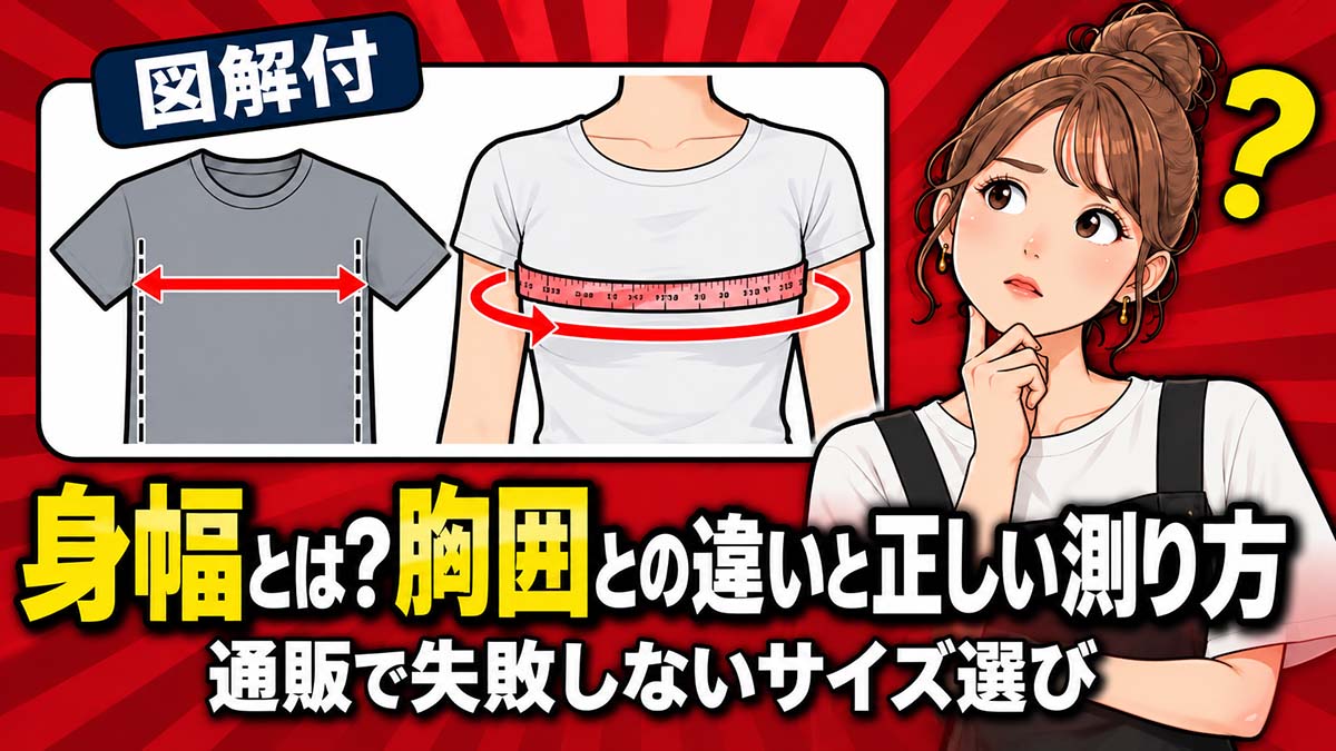 身幅とは？胸囲との違いと正しい測り方